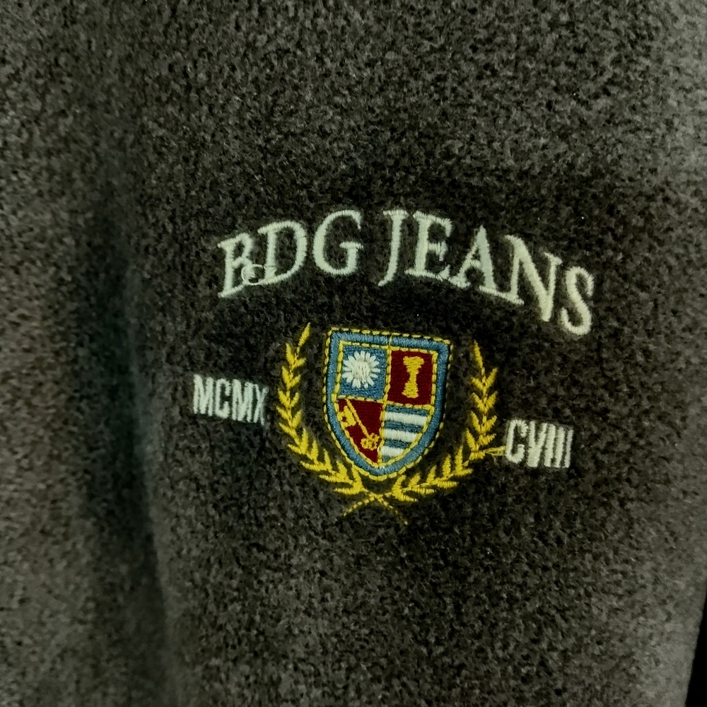 BDG Urban Outfitters mens XL.Dark purple gray fleece mock neck sweatshirt.Y2k.